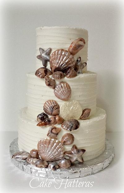 Rustic Beach Wedding Cake - Cake by Donna Tokazowski- Cake Hatteras, Martinsburg WV