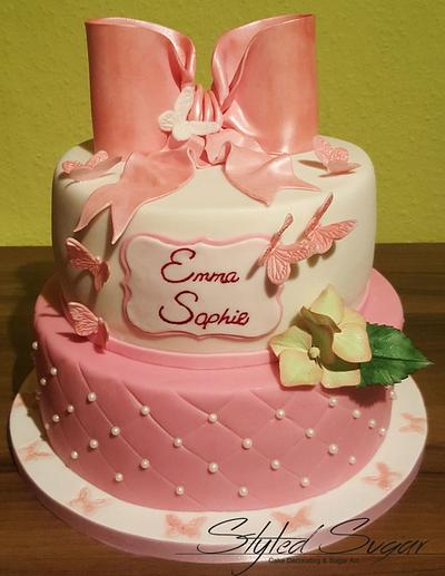 Christening Girl Cake - Cake by StyledSugar