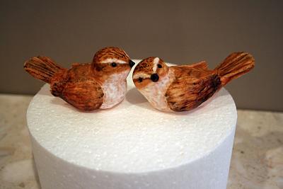 Sparrow cake toppers - Cake by BeesNees