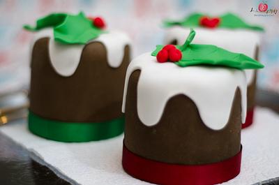 Christmas Pudding Mini Cakes - Cake by Tiers Of Happiness
