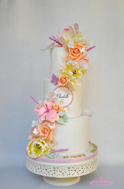 Flowers & Flutters - Cake by Sumaiya Omar - The Cake Duchess 