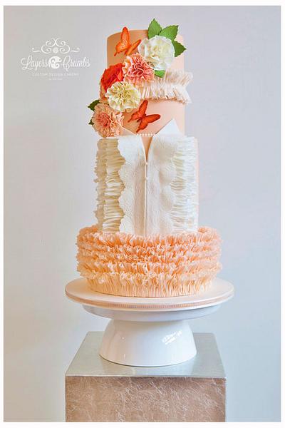 Butterfly Blush for Cake Central Magazine Vol.4 - Issue 2 - Cake by LayersandCrumbs