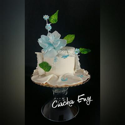 Błękitny bukiecik  - Cake by Ewa