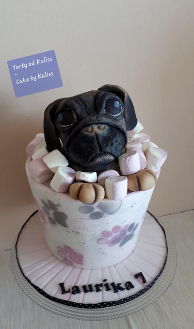 Pug in marshmallow - Cake by Kaliss