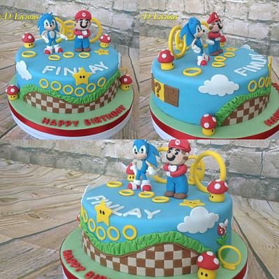 Sonic & Mario Olympics - Cake by Sweet Lakes Cakes