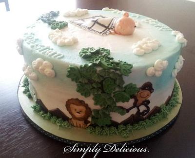 Animal Baby shower  - Cake by Simply Delicious Cakery