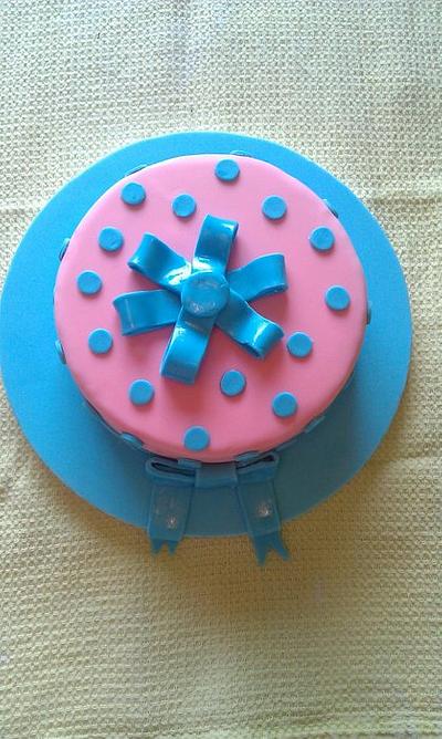 Blue and pink cake - Cake by Kerry