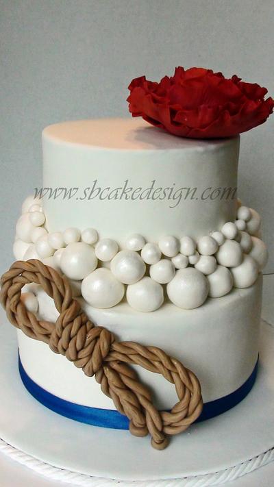 Nautical Wedding Cake - Cake by Shannon Bond Cake Design