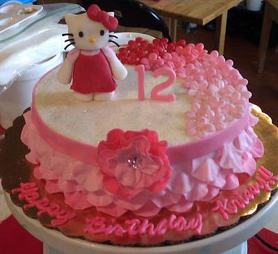 Hello Kitty themed birthday cake - Cake by Jeana Byrd