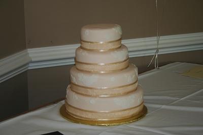 Golden Wedding Anniversary Cake - Cake by Laura Willey