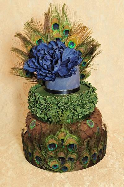 Peacock themed wedding cake. - Cake by Occasion Cakes by naomi