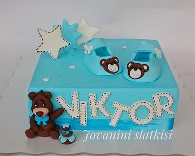 Teddy bear and babyshoes - Cake by Jovaninislatkisi