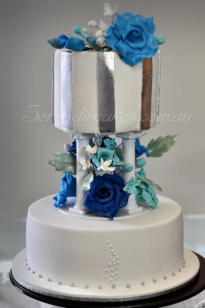 Wedding blues.. - Cake by Serendib Cakes