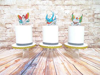 Trio of tattoo cakes - Cake by Sugar Duckie (Maria McDonald)
