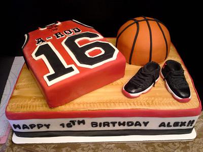 Chicago Bulls themed cake - Cake by Melissa Walsh