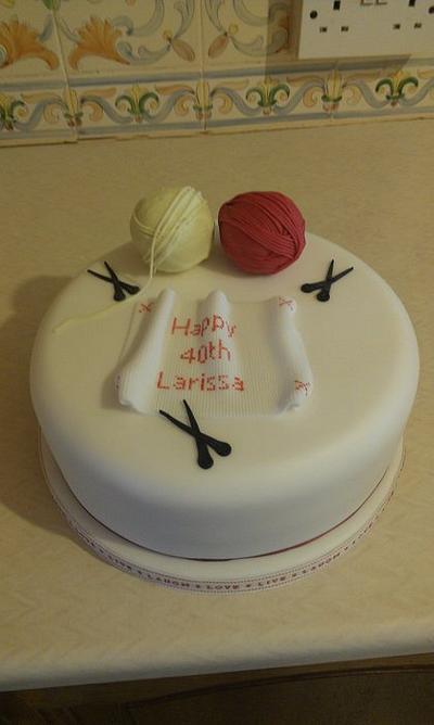 Knitting and Cross stitch - Cake by A House of Cake