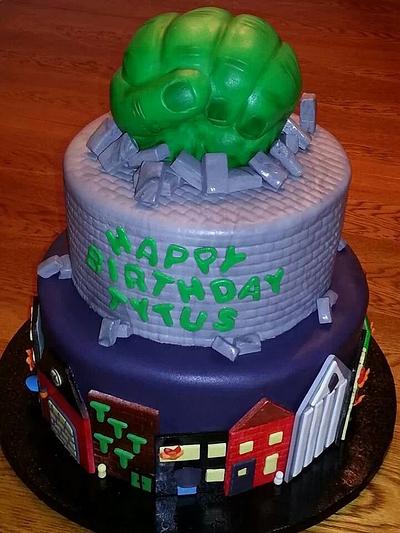 Incredible Hulk themed Birthday cake - Cake by Tammi