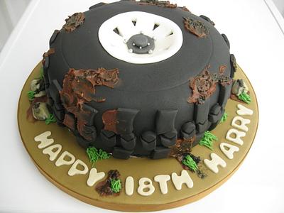Muddy Tyre - Cake by Combe Cakes