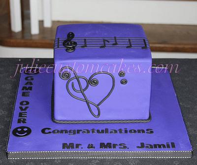Music engagement cake - Cake by twinmomgirl