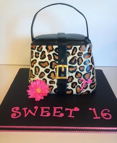 Leopard Print Purse Cake - Cake by Crystal