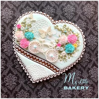 Romantic heart cookie - Cake by Nadia "My Little Bakery"