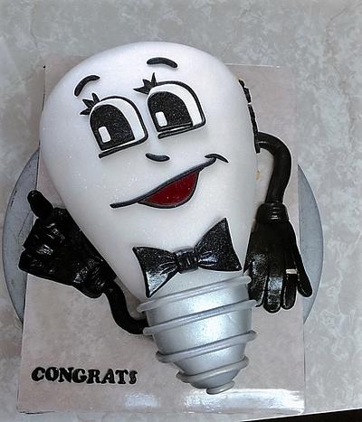 "Turn Me On" Light Bulb Groom's cake - Cake by Fun Fiesta Cakes  