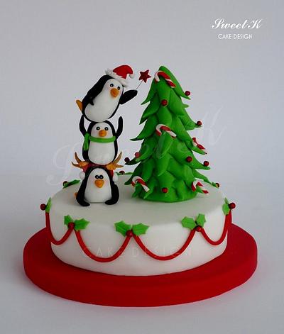 Penguins of christmas - Cake by Karla (Sweet K)