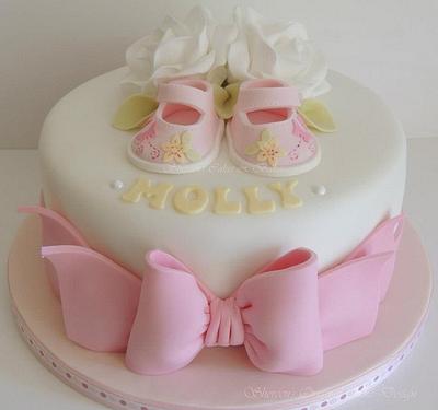 Booties, bows and roses - Cake by Shereen