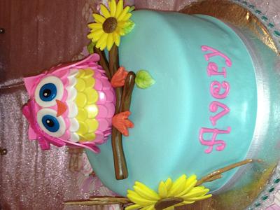 "Avery" Owl cake - Cake by Kim Hood