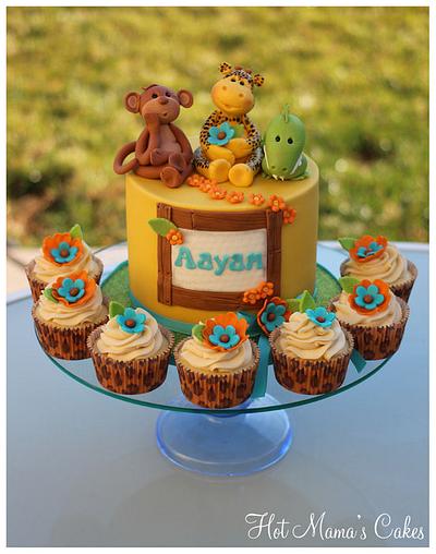 Aayan's Safari Baby Shower - Cake by Hot Mama's Cakes