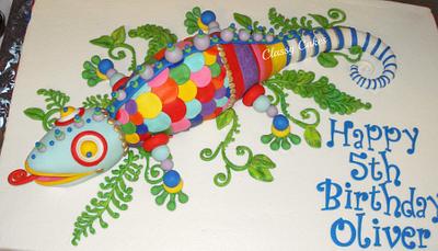 Oliver's Chameleon - Cake by Classy Cakes By Diane