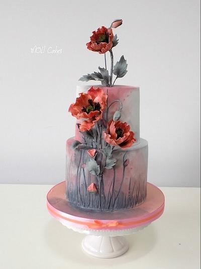 Poppies - Cake by MOLI Cakes