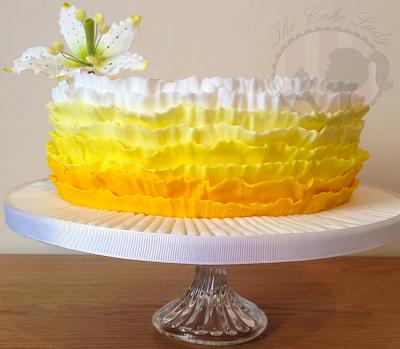 Yellow Ombre Ruffle Cake - Cake by Gemma Harrison