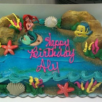 lil mermaid - Cake by Tracy Buttermore