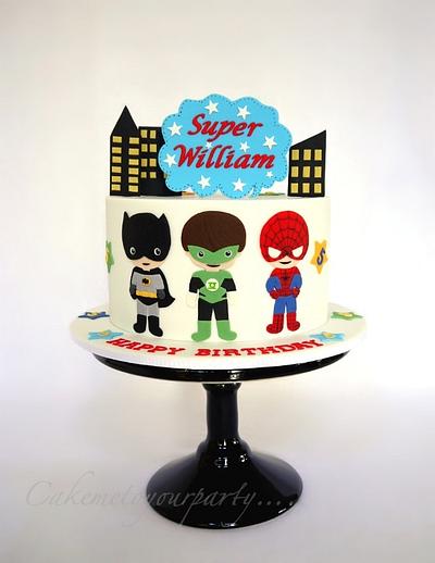 Super Hero Cake - Cake by Leah Jeffery- Cake Me To Your Party
