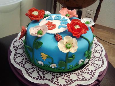 Flowers cake for a sweet little lady - Cake by Anca