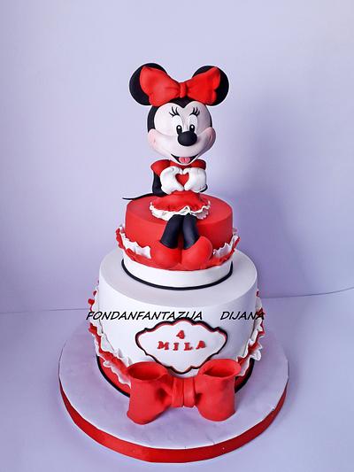 Minnie Mouse themed cake - Cake by Fondantfantasy