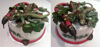 Lizard & snake - Cake by Majka Maruška