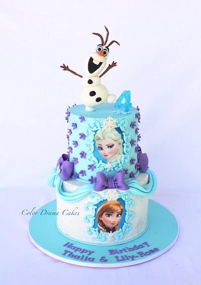 Frozen themed cake - Cake by Color Drama Cakes