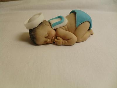 Sleepy little sailor baby - Cake by Marie 2 U Cakes  on Facebook
