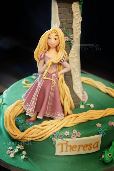 Escaped!! Rapunzel’s smile says it all….. - Cake by Anna Mathew Vadayatt