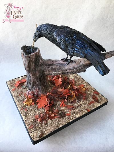 Crow - Animal Rights Collaboration - Cake by Jenny Kennedy Jenny's Haute Cakes