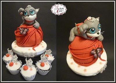 Kitten and butterfly - Cake by "Le torte artistiche di Cicci"