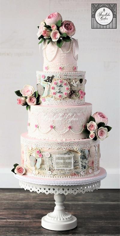 Romantic vintage wedding cake - Cake by Tamara