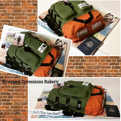 The North Face Backpack Cake - Cake by Wrapped Xpressions Bakery