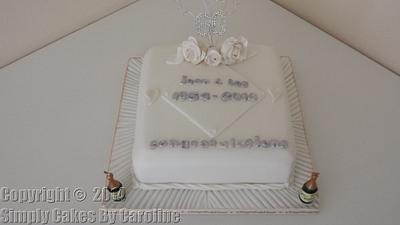 A diamond wedding anniversary cake - Cake by Simply Cakes By Caroline