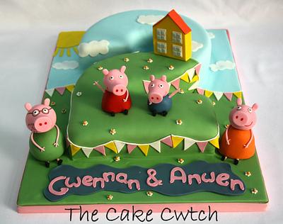 Peppa Pig number 2 cakes - Cake by The Cake Cwtch