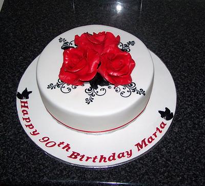 90 th Birthday cake - Cake by The Custom Piece of Cake