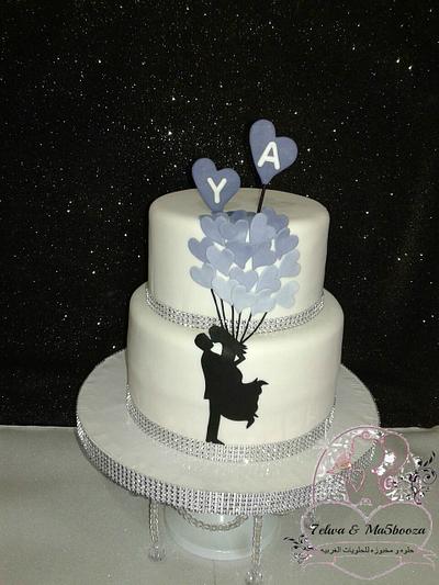 Engagement cake - Cake by Zahraa Fayyad
