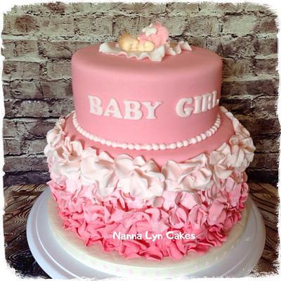 Baby Shower cake with cupcakes - Cake by Nanna Lyn Cakes